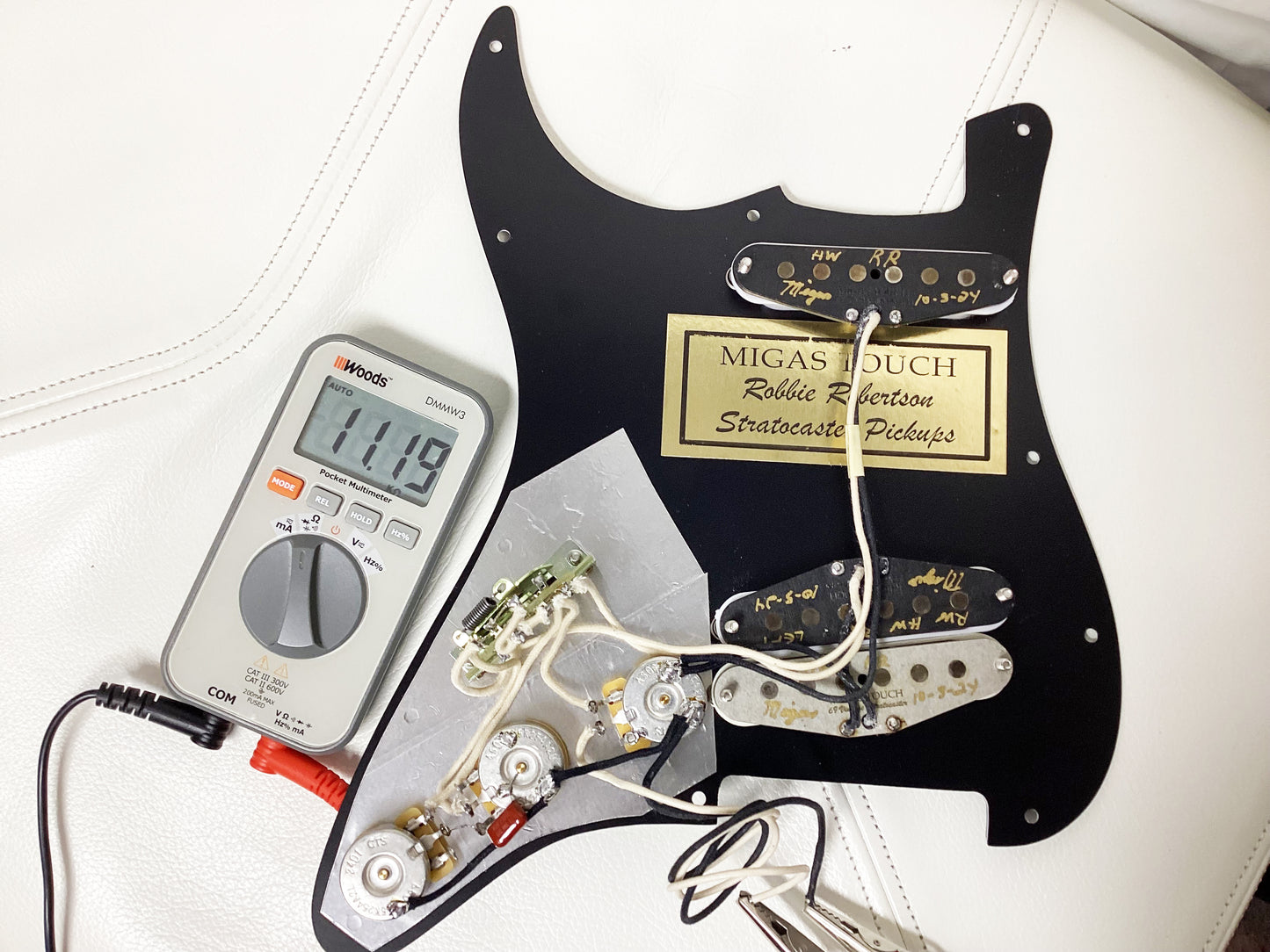Robbie Robertson Last Waltz Stratocaster Loaded Pickguard Hand Wound & Wired 8 Hole