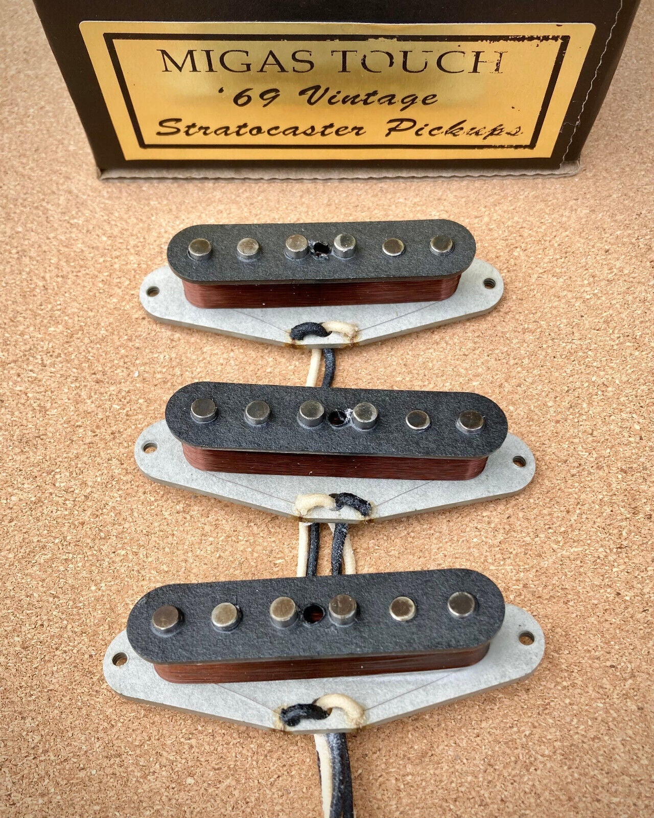 Left Handed Handwound Stratocaster '69 Vintage Alnico V Pickup Set Laquer Potted