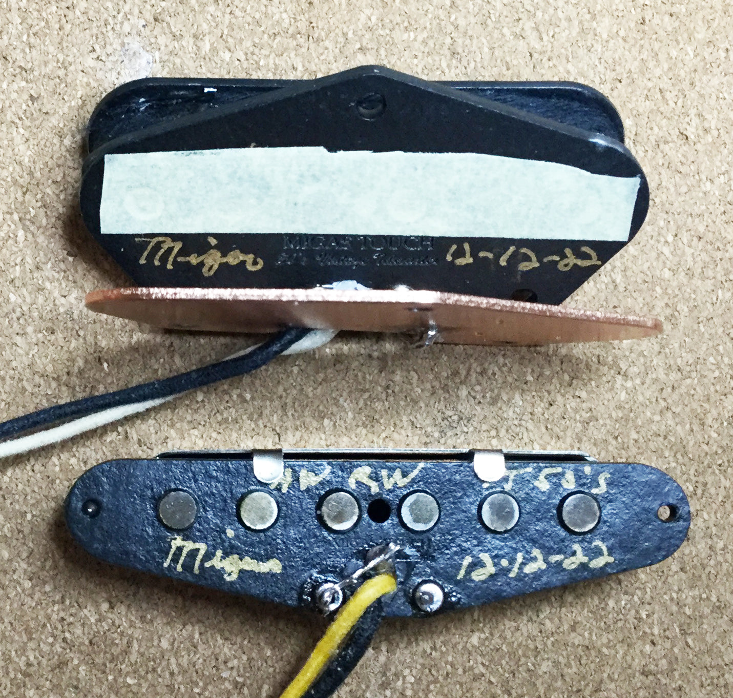 Handwound Telecaster Vintage 50's "Texas Twang" Alnico V Pickup Set Lacquer Potted