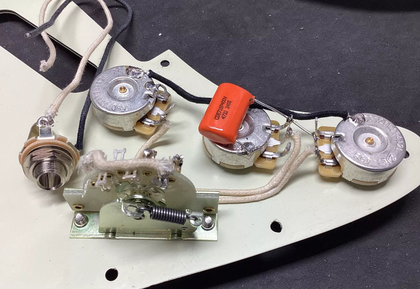 Quality Custom Hand Wired 50's 60's Spec Fender Stratocaster CRL Wiring Kit