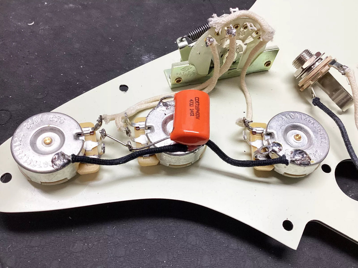 Quality Custom Hand Wired 50's 60's Spec Fender Stratocaster CRL Wiring Kit