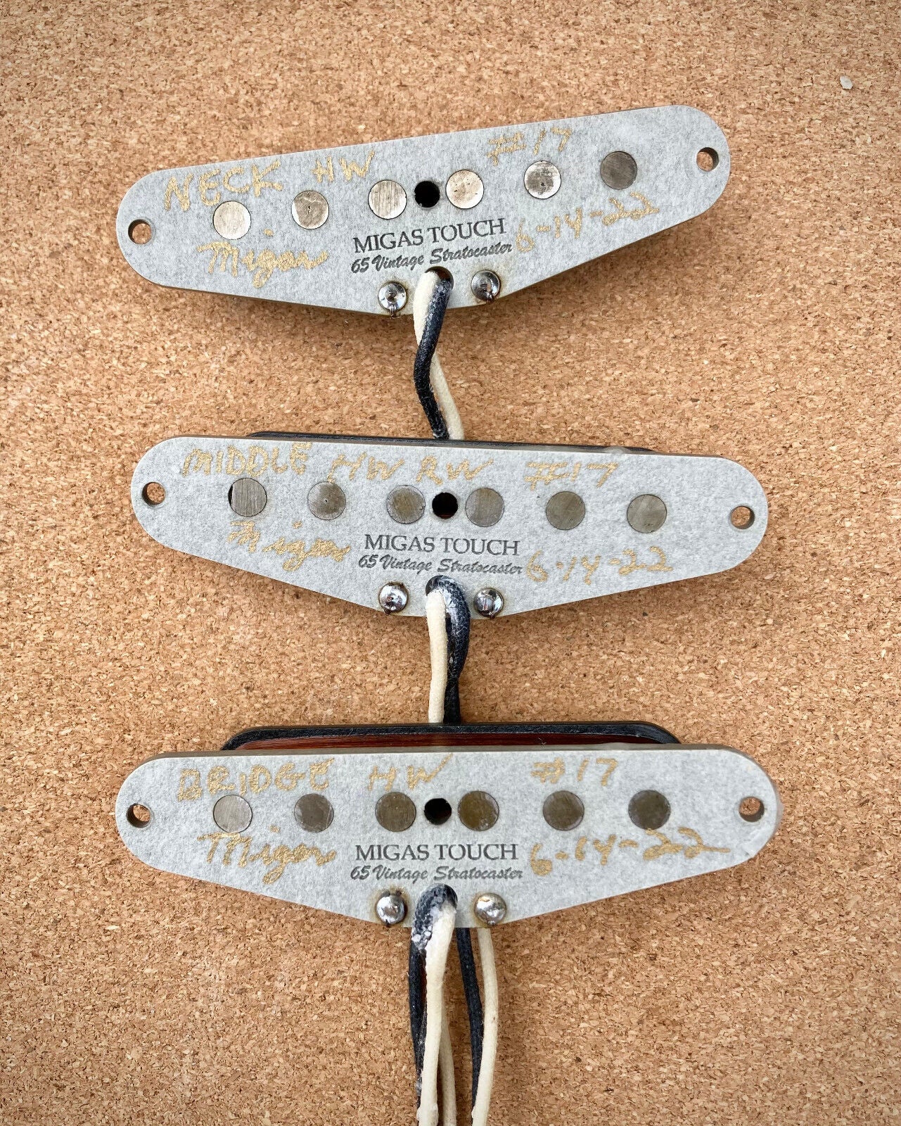 Handwound Stratocaster Special '65 Alnico V Pickup Set Lacquer Potted