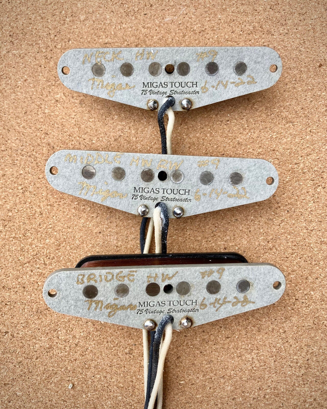 Handwound Sweet '75 Stratocaster Alnico V Pickup Set