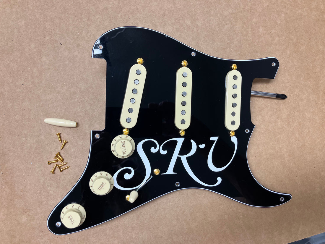 Building a SRV Stevie Ray Vaughan Tribute Loaded Startocaster Pickguard