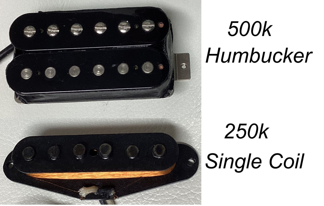When to use 250k vs 500k pots for your guitar pickups