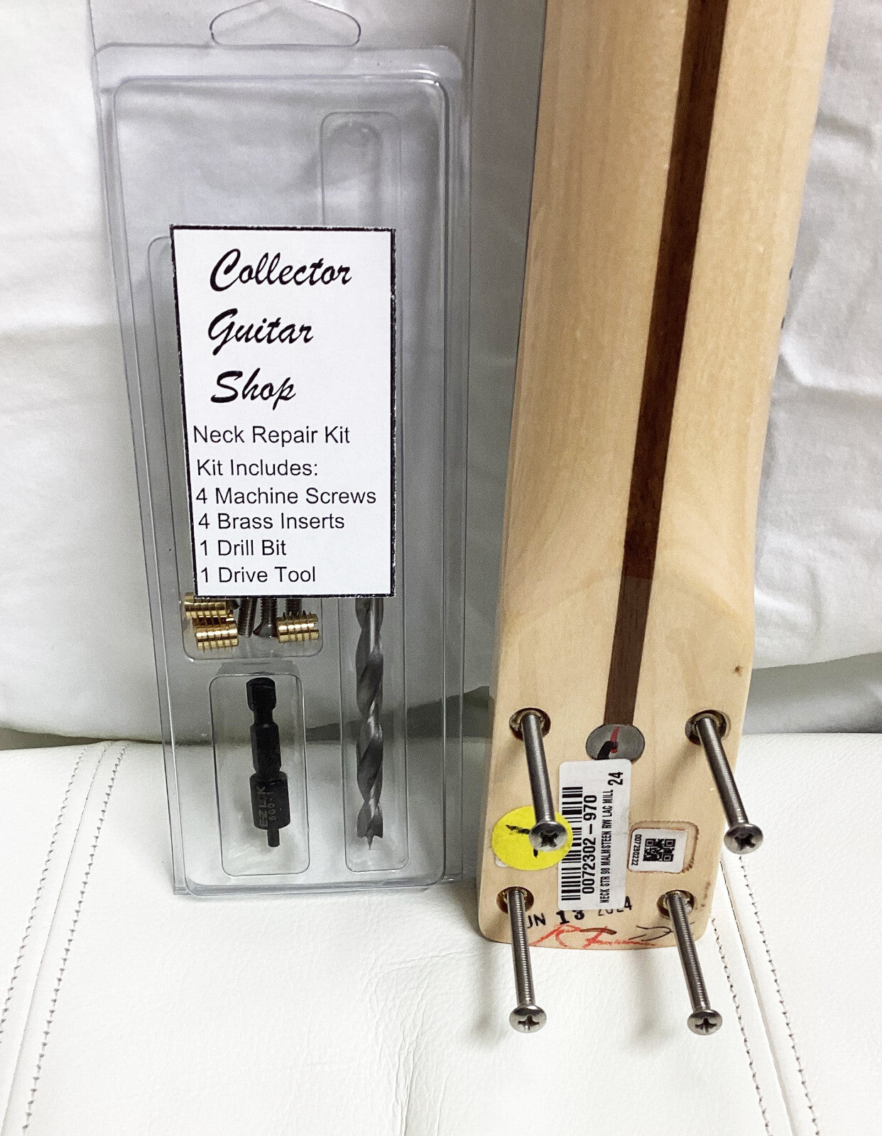 Guitar Neck Repair Kit Fix Stripped Neck Holes Strat Telecaster MALMSTEEN style