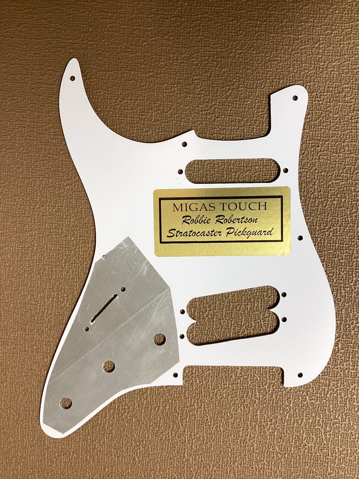 Robbie Robertson 8 or 11 Hole White or Black Fender Stratocaster 3 ply Pickguard made in USA