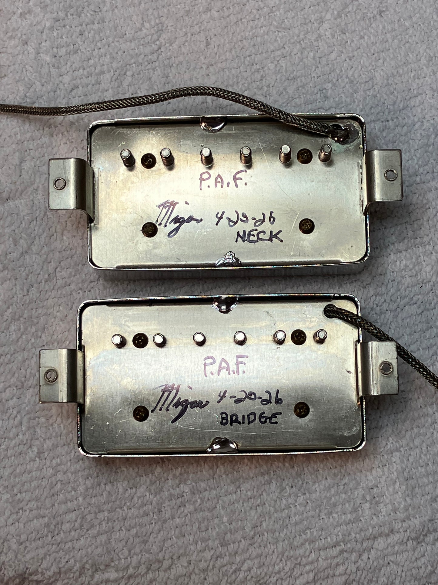PAF Vintage 50's Spec Alnico 2 Humbucker Hand Wound by Migas Touch Pickups