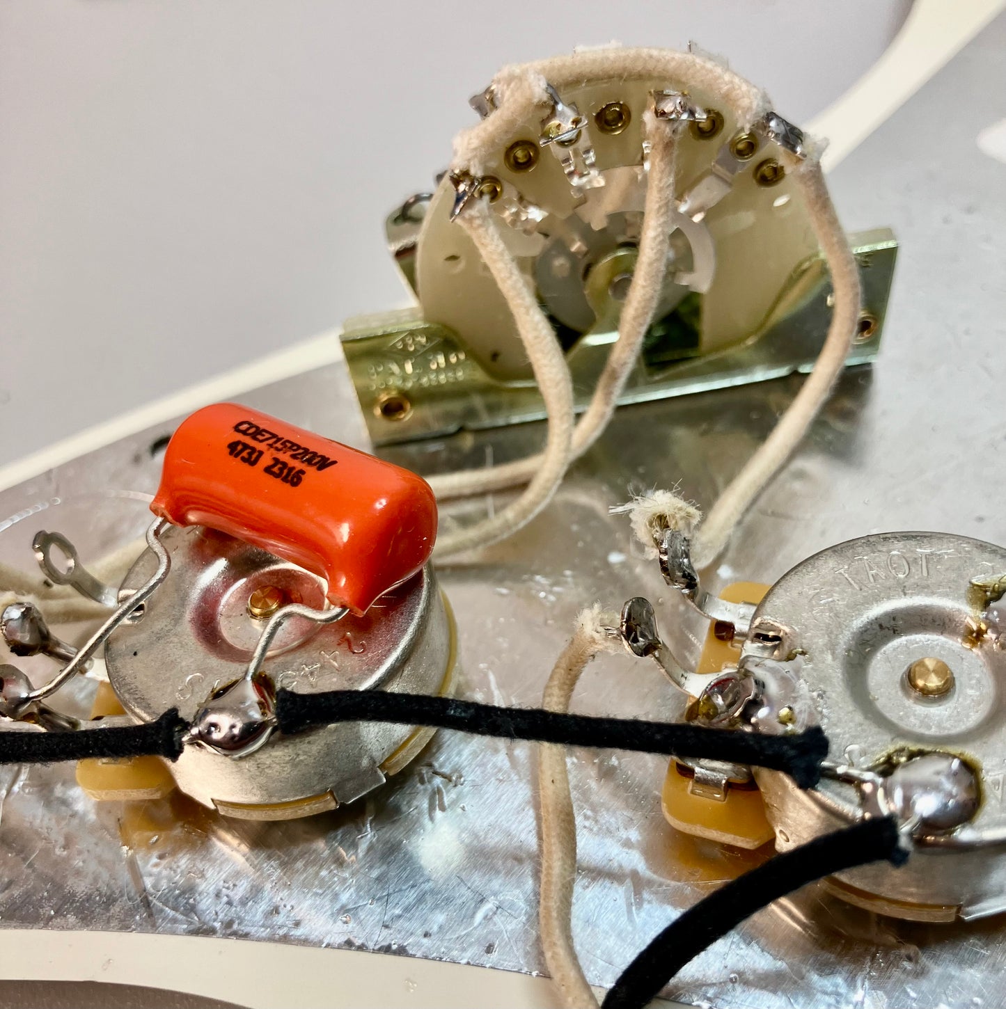 Bridge Pickup Tone Control Custom Hand Wired 50's 60's Spec Fender Stratocaster CRL Wiring Kit