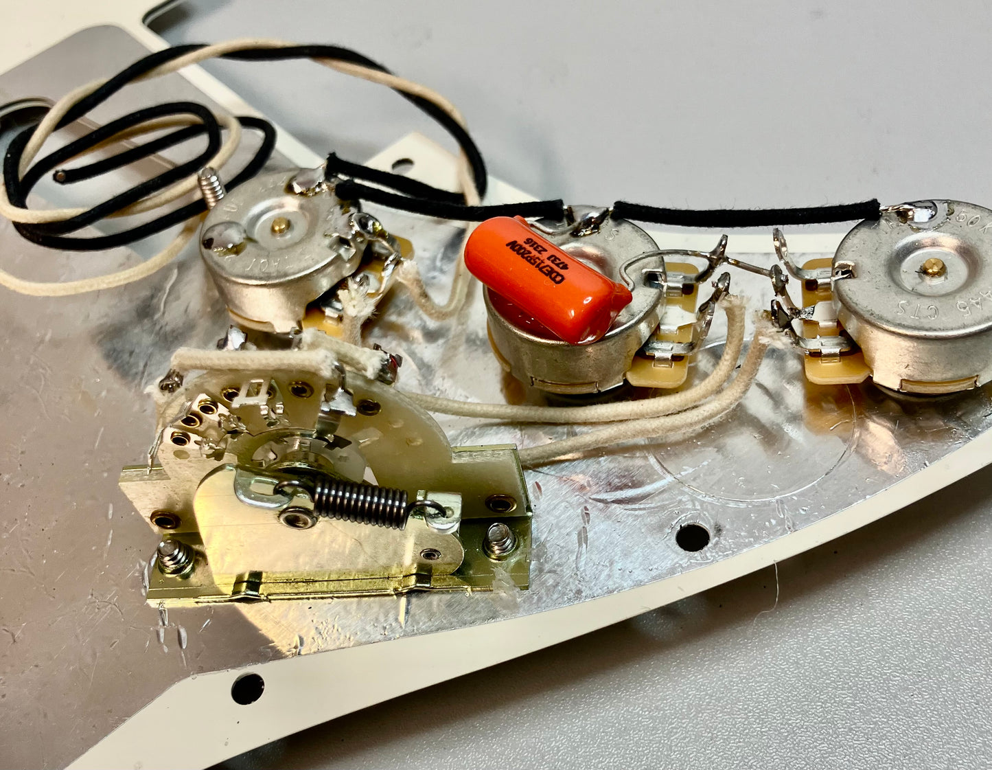 Bridge Pickup Tone Control Custom Hand Wired 50's 60's Spec Fender Stratocaster CRL Wiring Kit