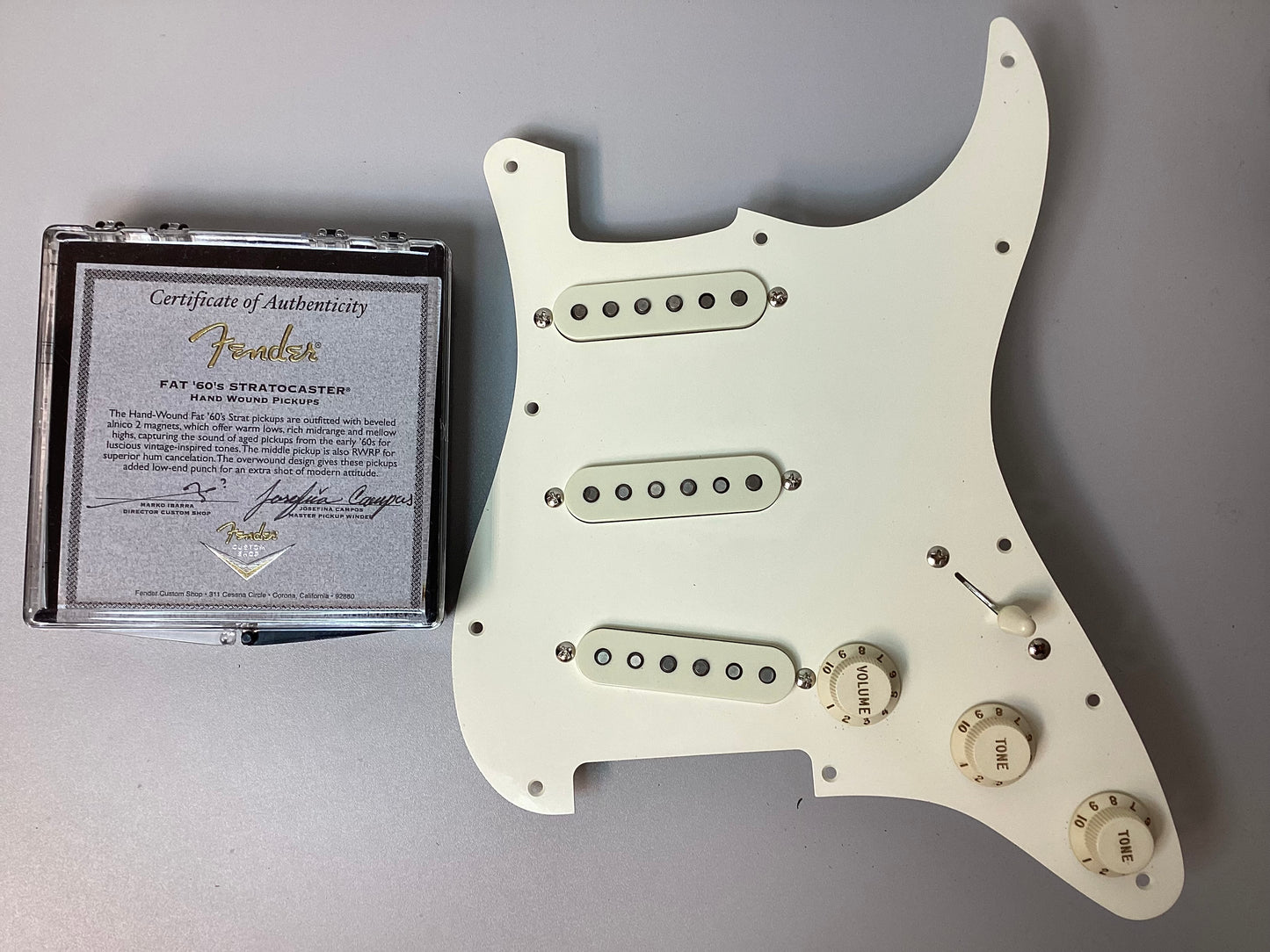 Josefina Fender Stratocaster Loaded Pickguard 2026 Fat 60's Hand Wound With COA