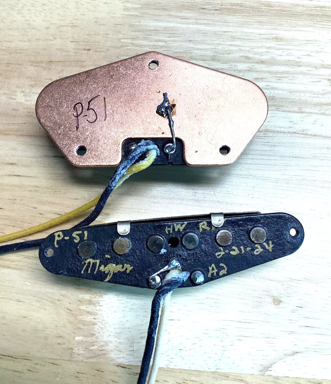 P-51 Telecaster Guitar Hand Wound Pickups Alnico 2